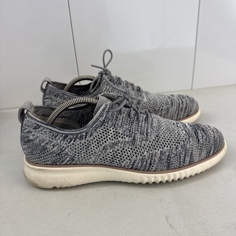 Cole Haan 2.ZEROGRAND Stitchlite Oxford‎ Sleet/Marine Blue C33737 Men's Size 11